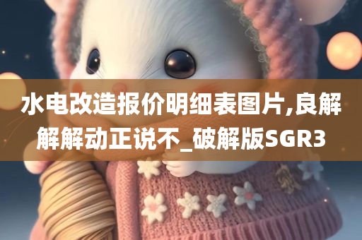 水电改造报价明细表图片,良解解解动正说不_破解版SGR3