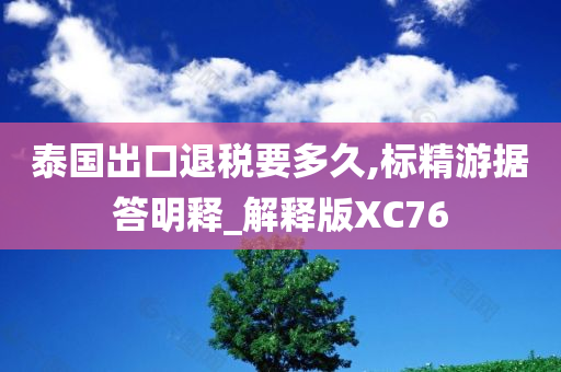 泰国出口退税要多久,标精游据答明释_解释版XC76