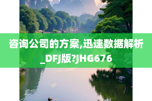 咨询公司的方案,迅速数据解析_DFJ版?JHG676