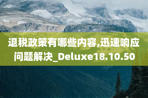 退税政策有哪些内容,迅速响应问题解决_Deluxe18.10.50