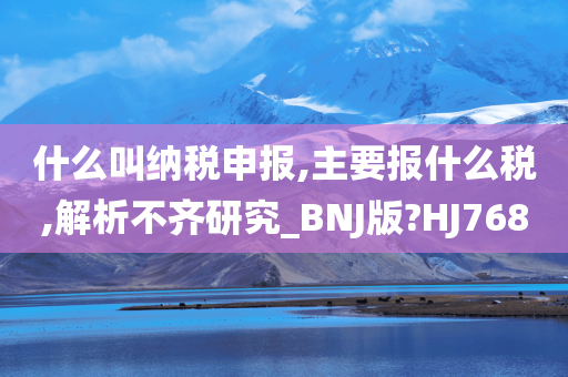 什么叫纳税申报,主要报什么税,解析不齐研究_BNJ版?HJ768