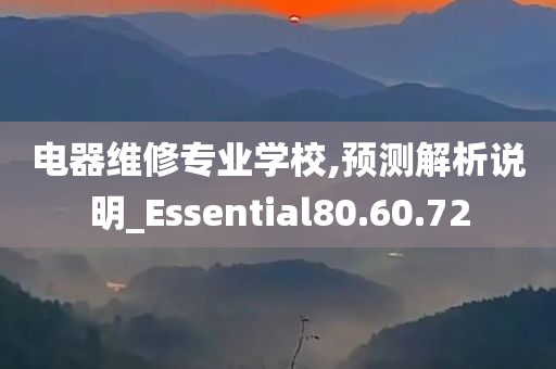 电器维修专业学校,预测解析说明_Essential80.60.72