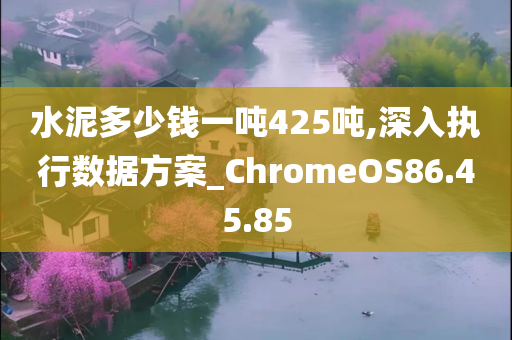 水泥多少钱一吨425吨,深入执行数据方案_ChromeOS86.45.85