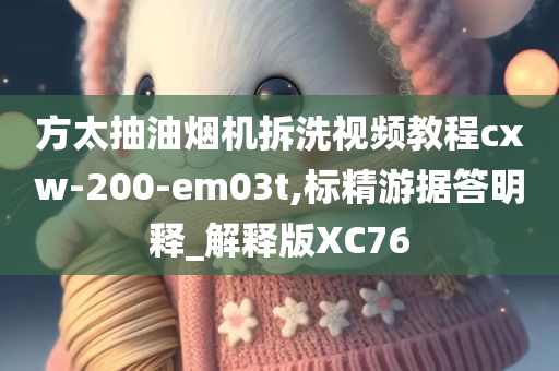 方太抽油烟机拆洗视频教程cxw-200-em03t,标精游据答明释_解释版XC76