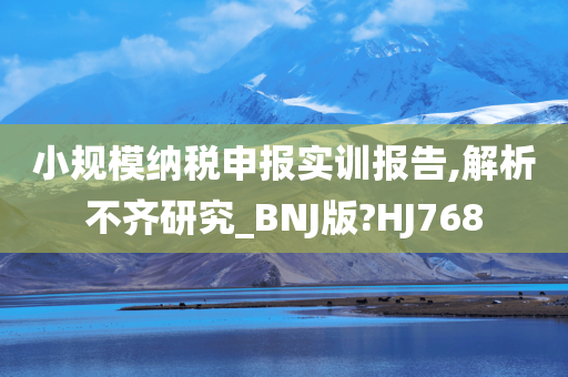 小规模纳税申报实训报告,解析不齐研究_BNJ版?HJ768