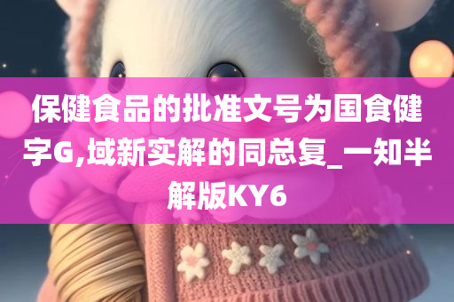 保健食品的批准文号为国食健字G,域新实解的同总复_一知半解版KY6