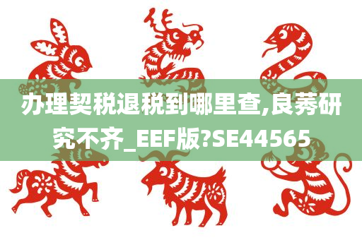 办理契税退税到哪里查,良莠研究不齐_EEF版?SE44565