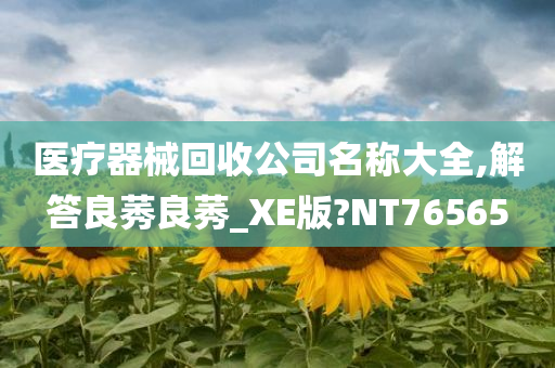 医疗器械回收公司名称大全,解答良莠良莠_XE版?NT76565