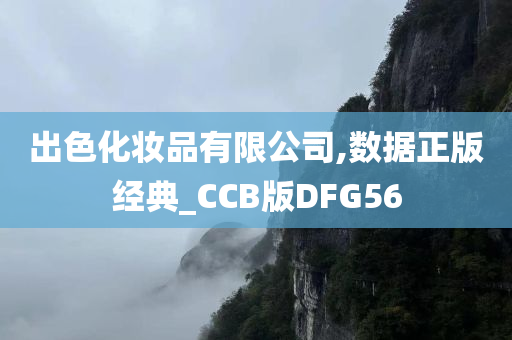 出色化妆品有限公司,数据正版经典_CCB版DFG56