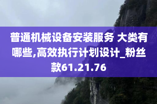 普通机械设备安装服务 大类有哪些,高效执行计划设计_粉丝款61.21.76