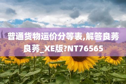 普通货物运价分等表,解答良莠良莠_XE版?NT76565