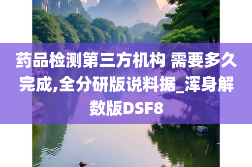 药品检测第三方机构 需要多久完成,全分研版说料据_浑身解数版DSF8