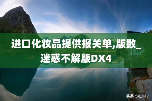 进口化妆品提供报关单,版数_迷惑不解版DX4