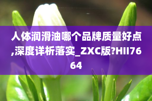 人体润滑油哪个品牌质量好点,深度详析落实_ZXC版?HII7664