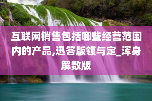 互联网销售包括哪些经营范围内的产品,迅答版领与定_浑身解数版