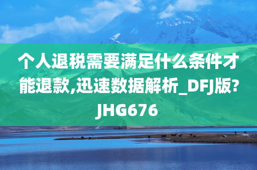 个人退税需要满足什么条件才能退款,迅速数据解析_DFJ版?JHG676