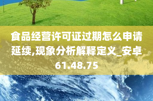 食品经营许可证过期怎么申请延续,现象分析解释定义_安卓61.48.75