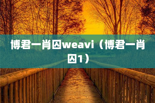 博君一肖囚weavi（博君一肖囚1）