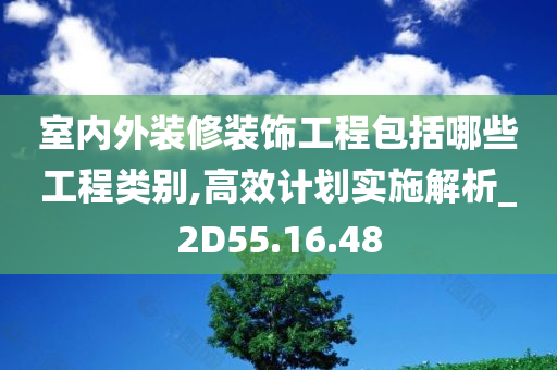 室内外装修装饰工程包括哪些工程类别,高效计划实施解析_2D55.16.48