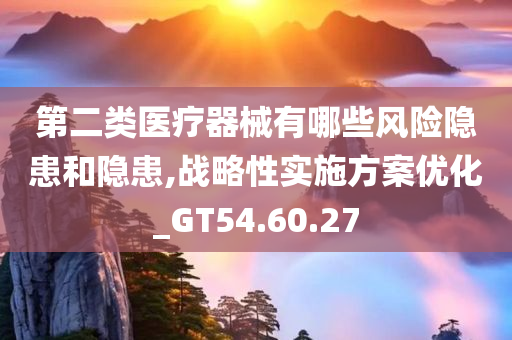 第二类医疗器械有哪些风险隐患和隐患,战略性实施方案优化_GT54.60.27