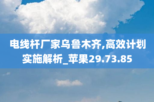 电线杆厂家乌鲁木齐,高效计划实施解析_苹果29.73.85