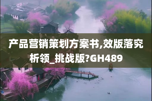 产品营销策划方案书,效版落究析领_挑战版?GH489