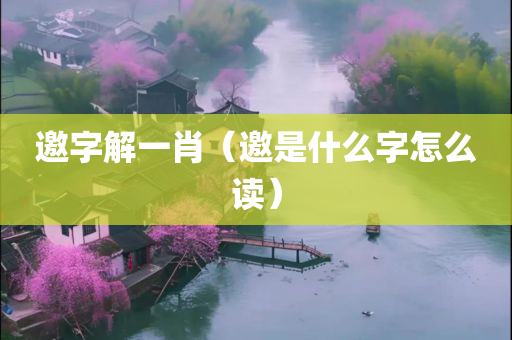 邀字解一肖（邀是什么字怎么读）