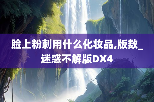 脸上粉刺用什么化妆品,版数_迷惑不解版DX4