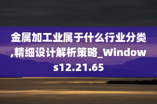 金属加工业属于什么行业分类,精细设计解析策略_Windows12.21.65