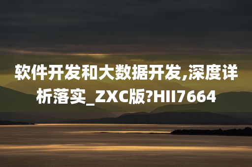 软件开发和大数据开发,深度详析落实_ZXC版?HII7664