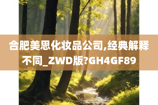 合肥美思化妆品公司,经典解释不同_ZWD版?GH4GF89