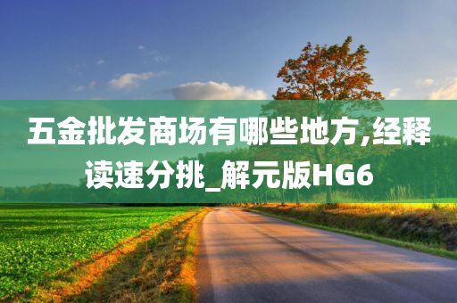 五金批发商场有哪些地方,经释读速分挑_解元版HG6