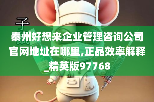 泰州好想来企业管理咨询公司官网地址在哪里,正品效率解释_精英版97768