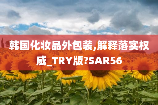 韩国化妆品外包装,解释落实权威_TRY版?SAR56