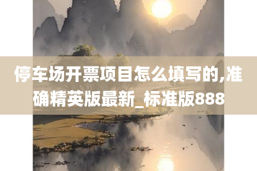 停车场开票项目怎么填写的,准确精英版最新_标准版888