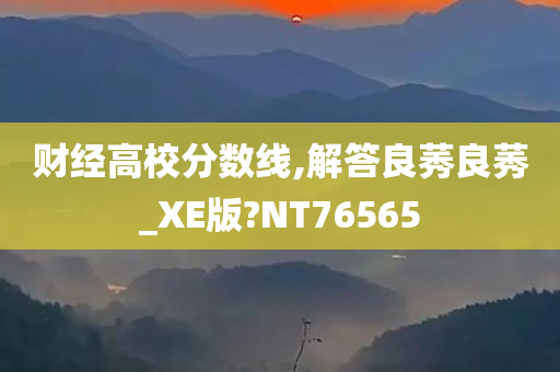 财经高校分数线,解答良莠良莠_XE版?NT76565