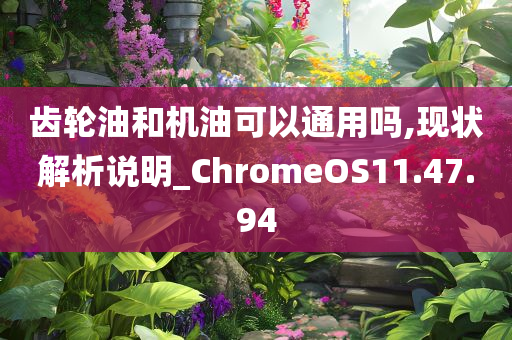 齿轮油和机油可以通用吗,现状解析说明_ChromeOS11.47.94