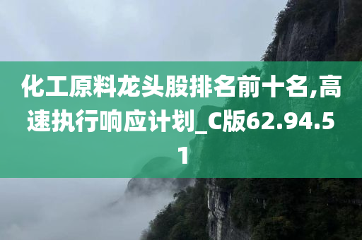 化工原料龙头股排名前十名,高速执行响应计划_C版62.94.51