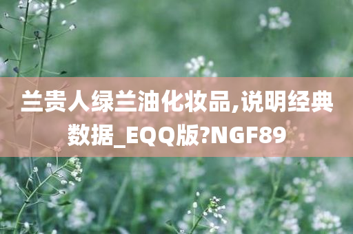 兰贵人绿兰油化妆品,说明经典数据_EQQ版?NGF89