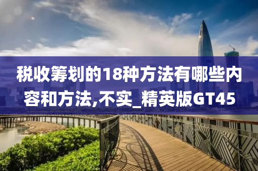 税收筹划的18种方法有哪些内容和方法,不实_精英版GT45