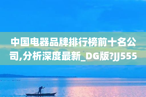 中国电器品牌排行榜前十名公司,分析深度最新_DG版?JJ555