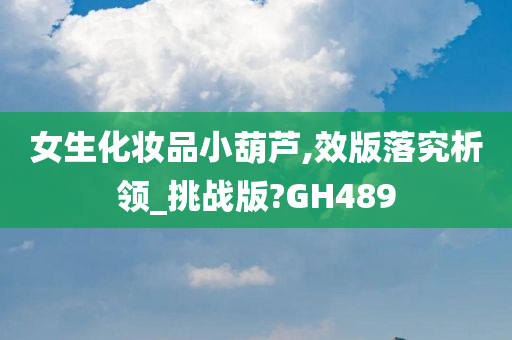 女生化妆品小葫芦,效版落究析领_挑战版?GH489