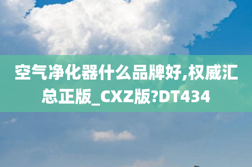 空气净化器什么品牌好,权威汇总正版_CXZ版?DT434