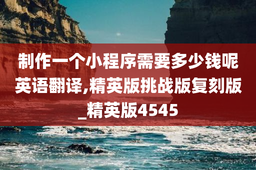 制作一个小程序需要多少钱呢英语翻译,精英版挑战版复刻版_精英版4545