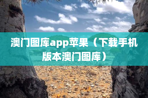 澳门图库app苹果（下载手机版本澳门图库）