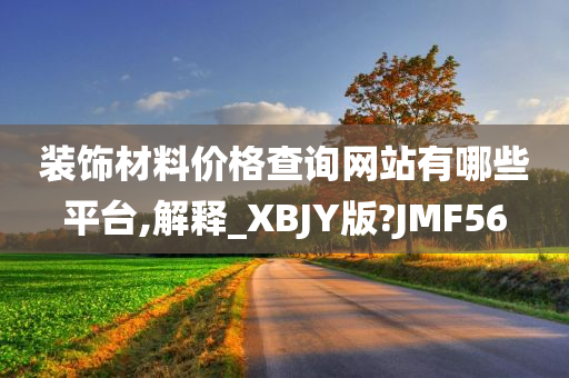 装饰材料价格查询网站有哪些平台,解释_XBJY版?JMF56