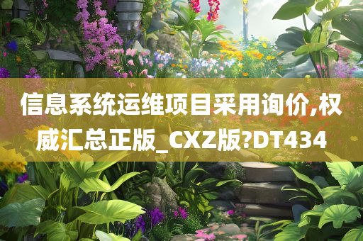 信息系统运维项目采用询价,权威汇总正版_CXZ版?DT434