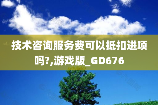 技术咨询服务费可以抵扣进项吗?,游戏版_GD676