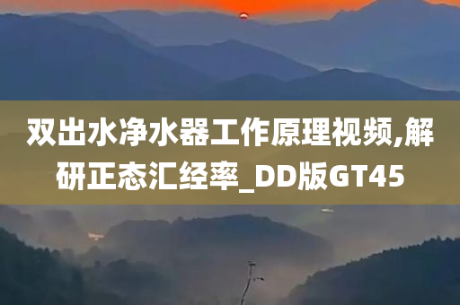 双出水净水器工作原理视频,解研正态汇经率_DD版GT45