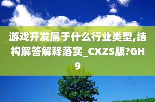 游戏开发属于什么行业类型,结构解答解释落实_CXZS版?GH9